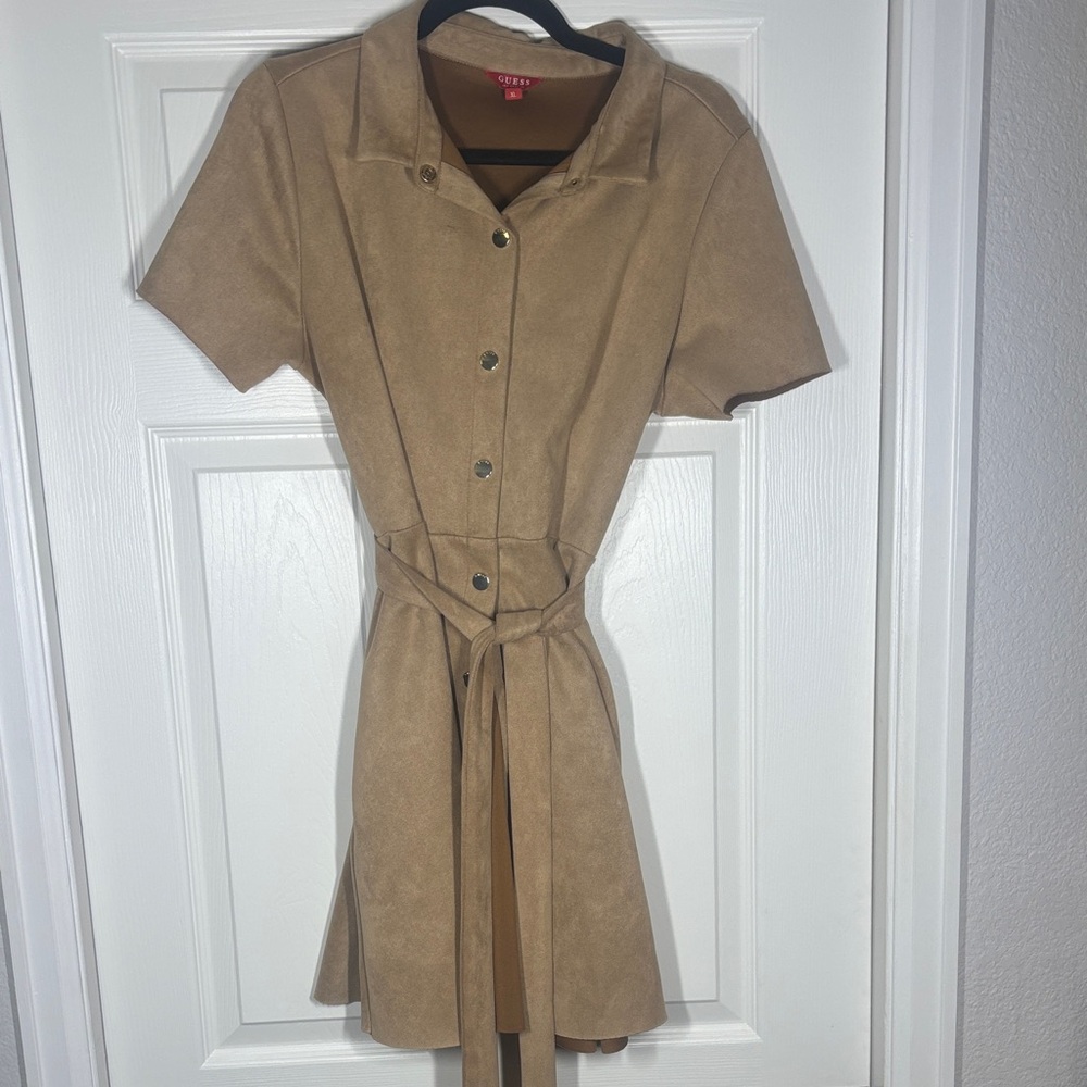 Guess XL Suede Button-Up Dress